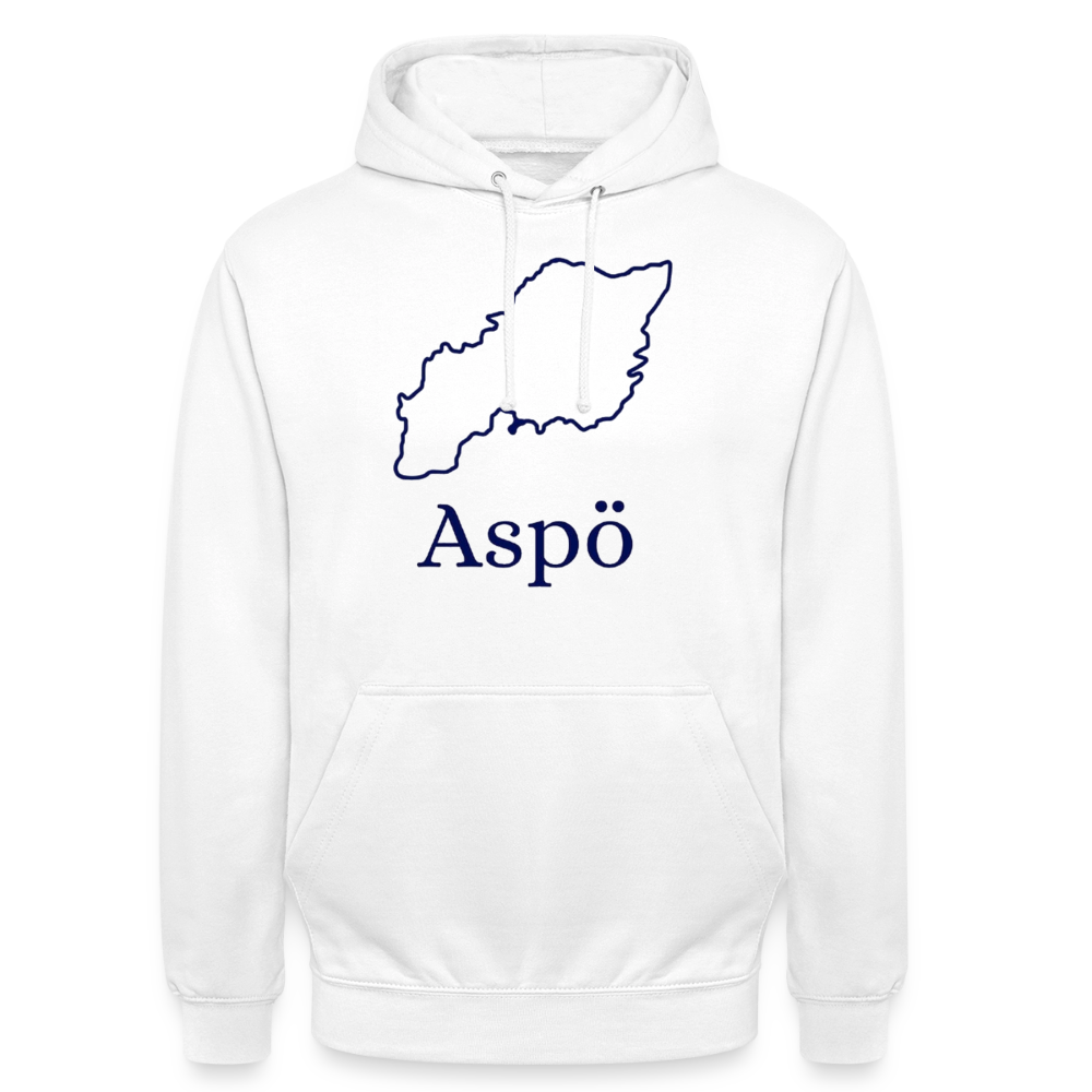 Aspö kontur hoodie (unisex) (snabb leveranstid) - white