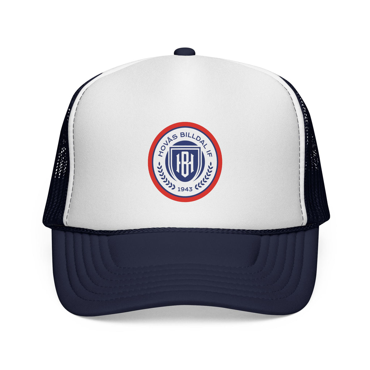 Retro Shield Trucker Cap — Vintage Badge Mesh Baseball Hat