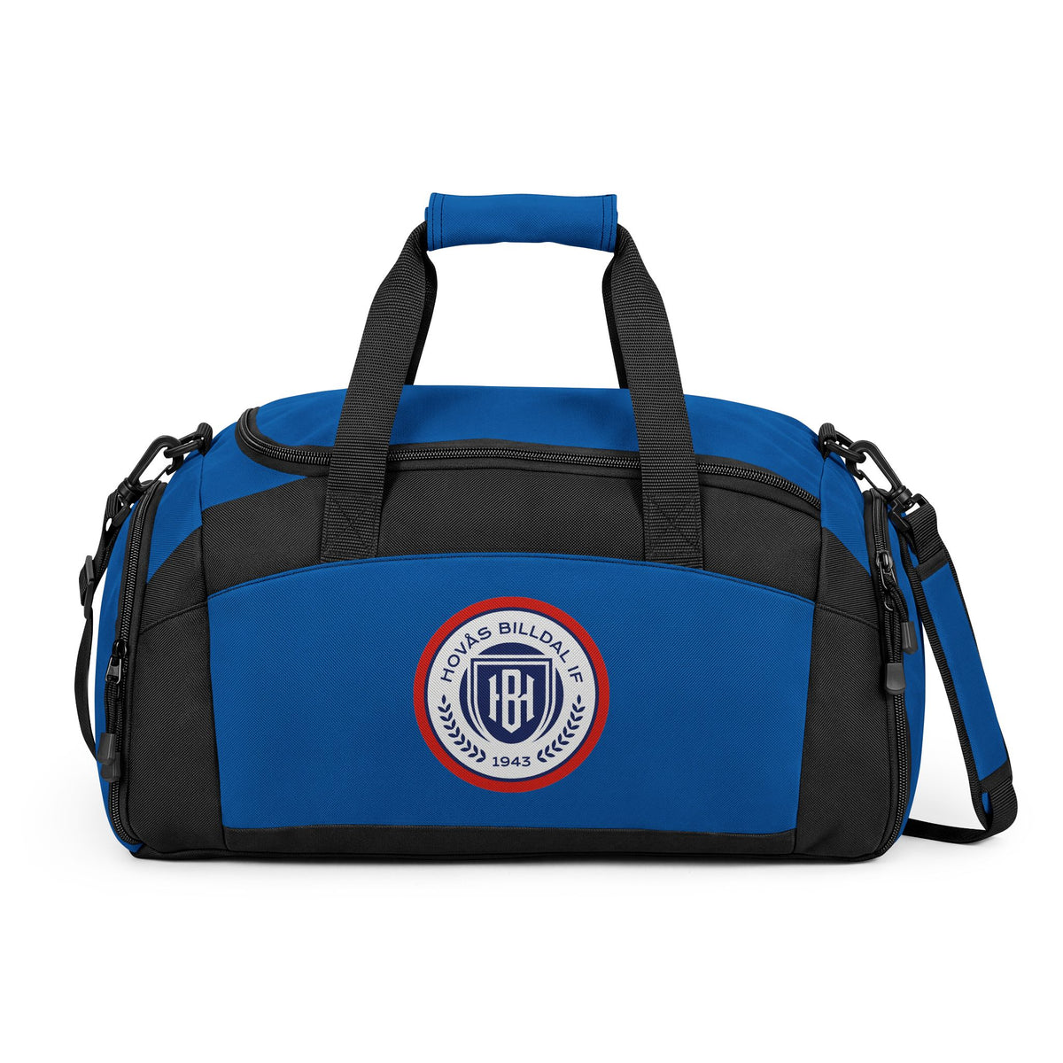 Embroidered Sports Duffel Bag — Classic Crest Gym Bag