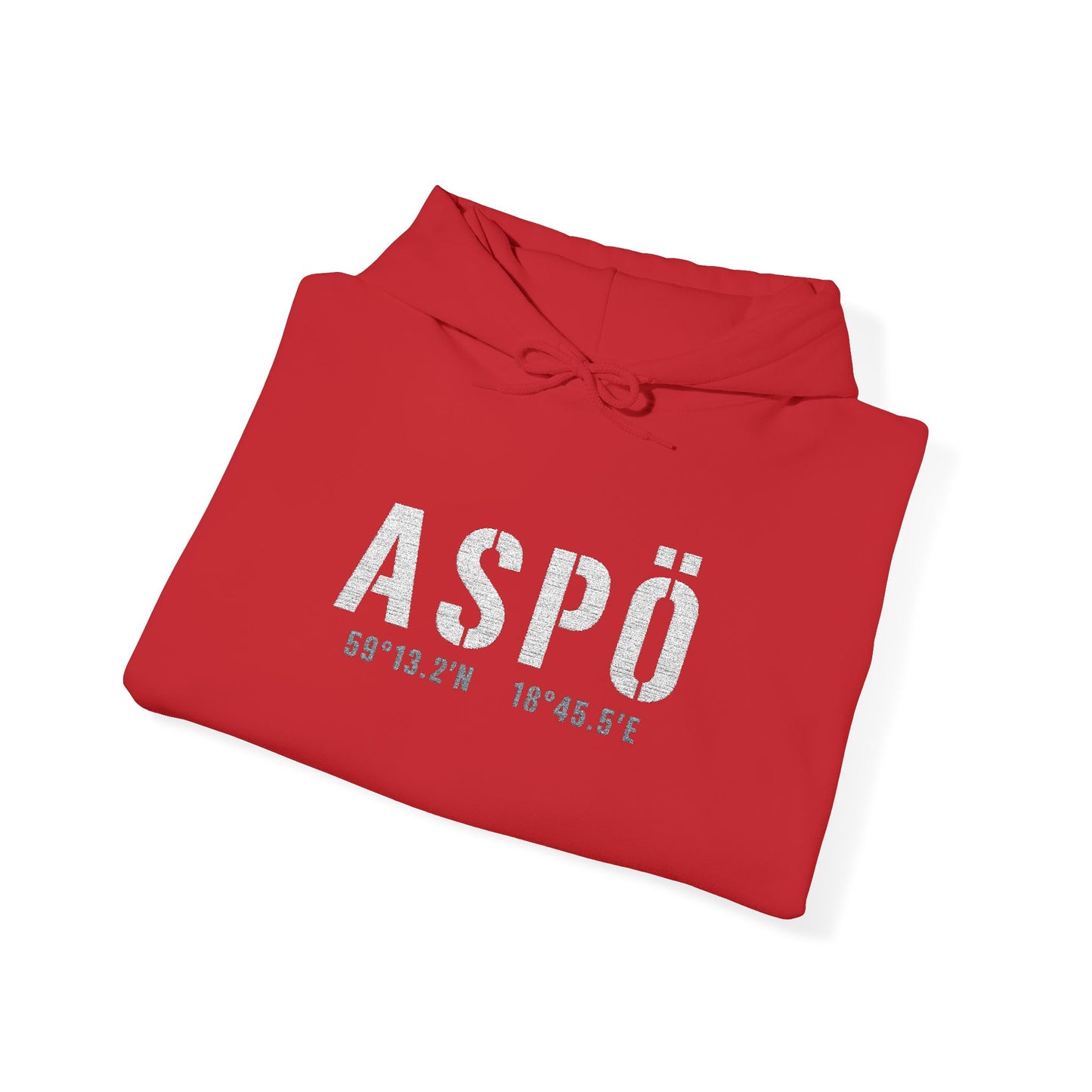 Aspö koordinat hoodie (broderi) (unisex)