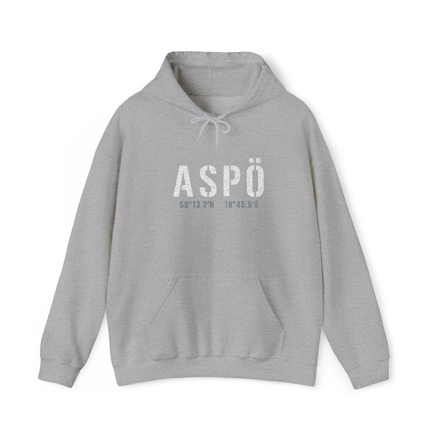 Aspö koordinat hoodie (broderi) (unisex)