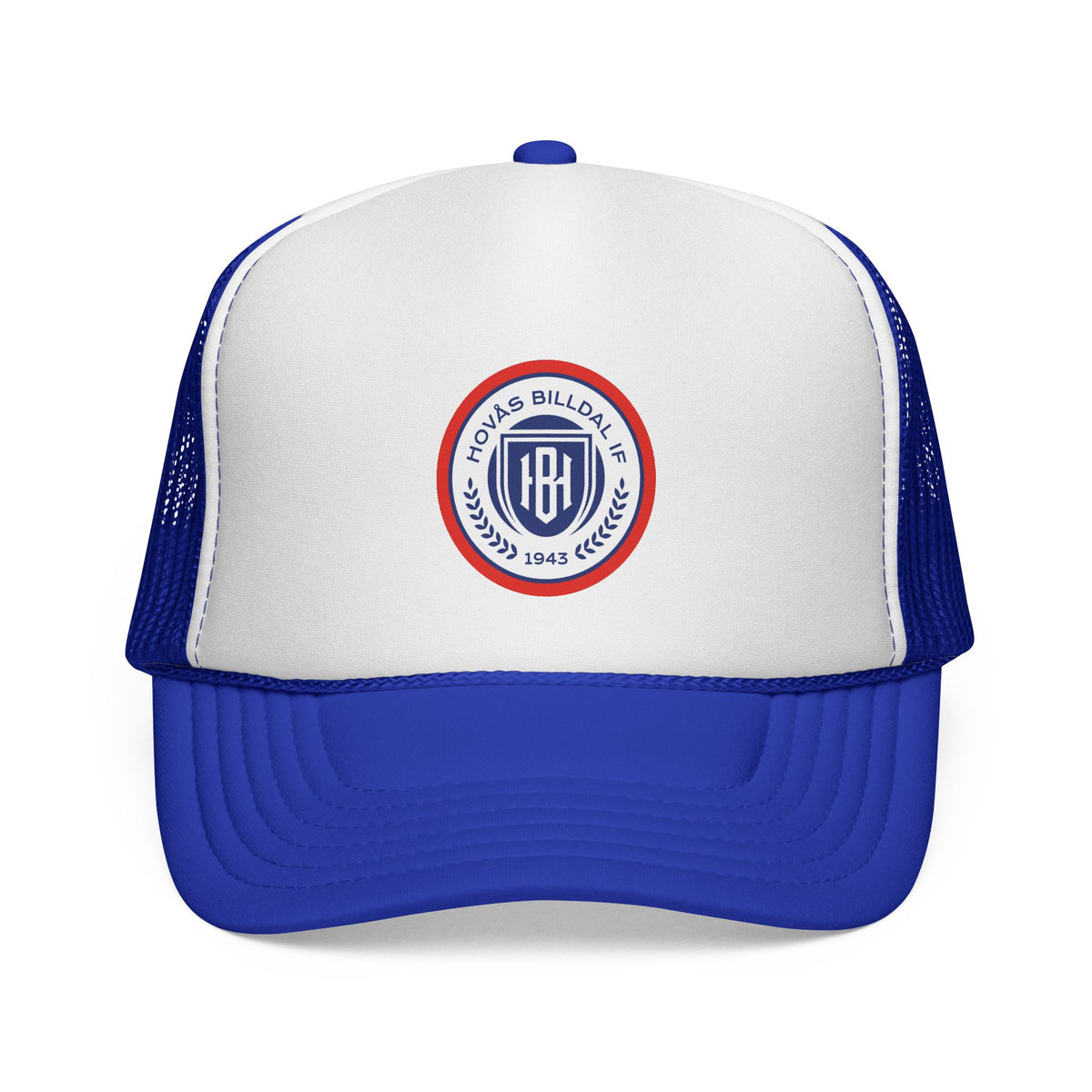 Retro Shield Trucker Cap — Vintage Badge Mesh Baseball Hat