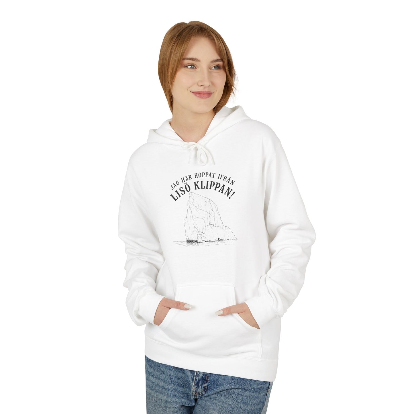 ”Jag har hoppat ifrån Lisö Klippan” hoodie (unisex)