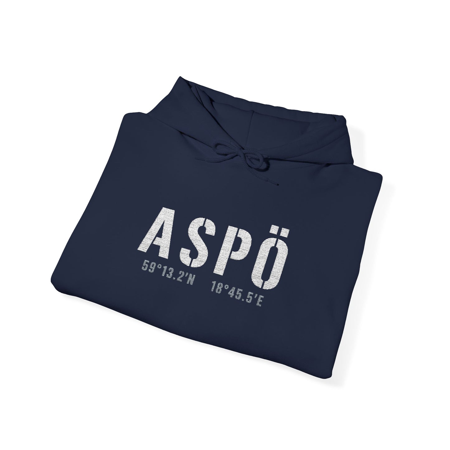 Aspö koordinat hoodie (broderi) (unisex)