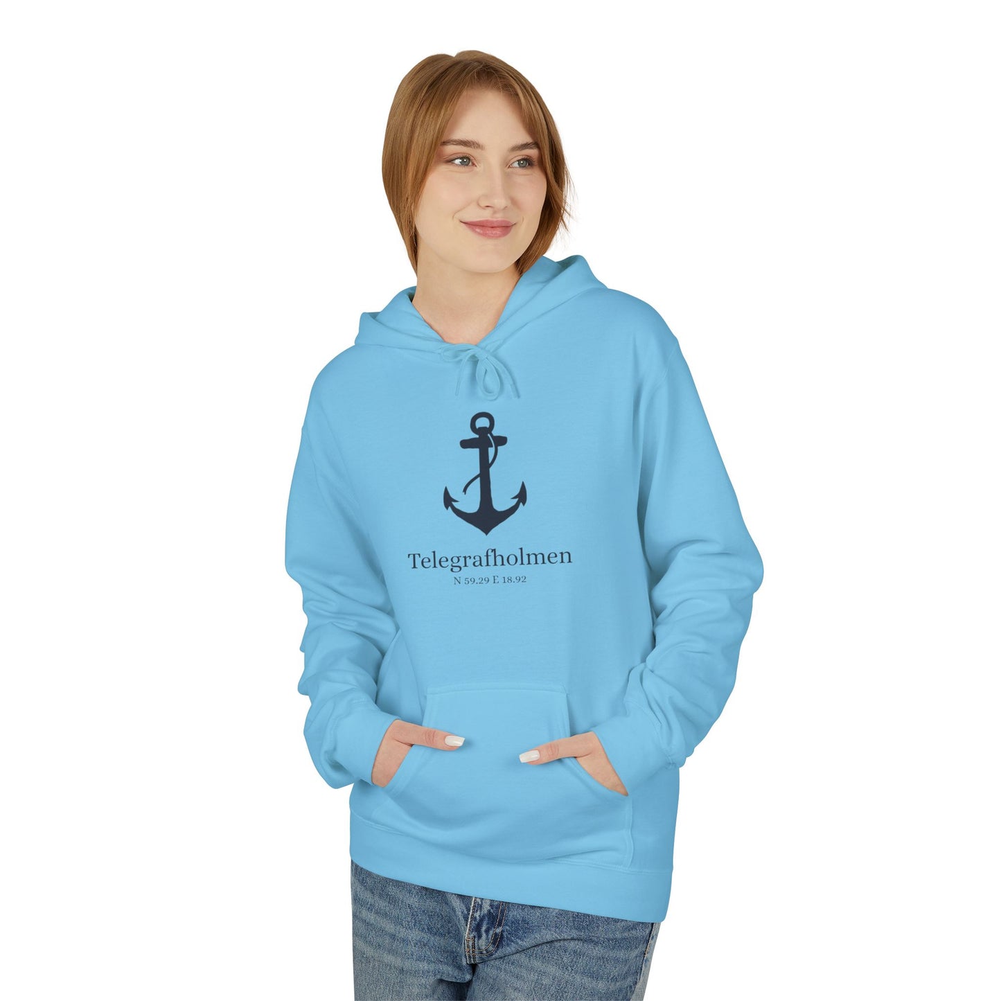 Telegrafholmen ankar hoodie (unisex)
