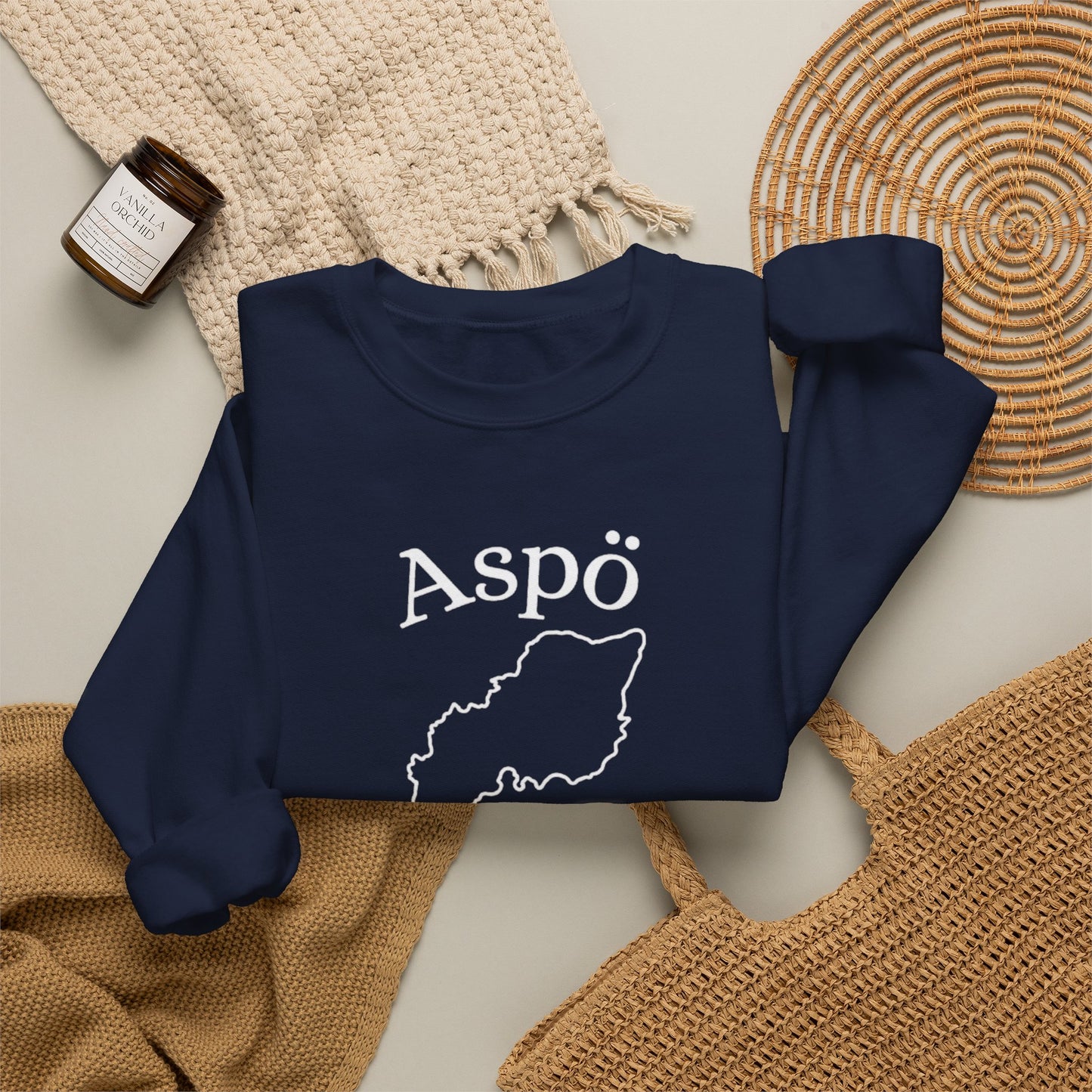 Aspö kontur tjocktröja (unisex)