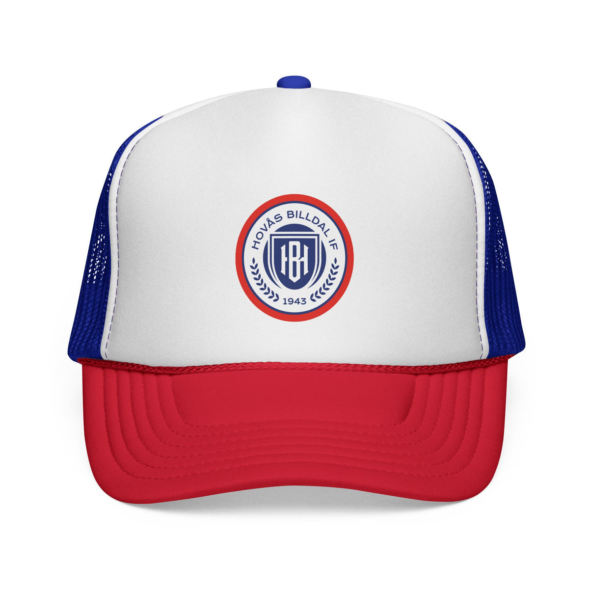 Retro Shield Trucker Cap — Vintage Badge Mesh Baseball Hat