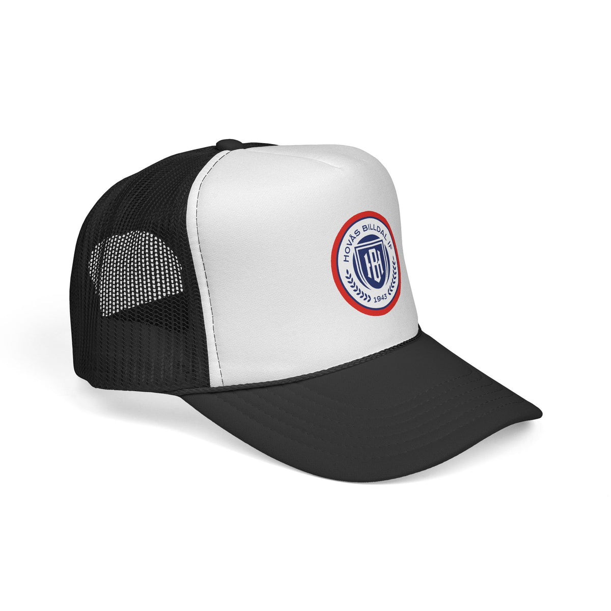Retro Shield Trucker Cap — Vintage Badge Mesh Baseball Hat