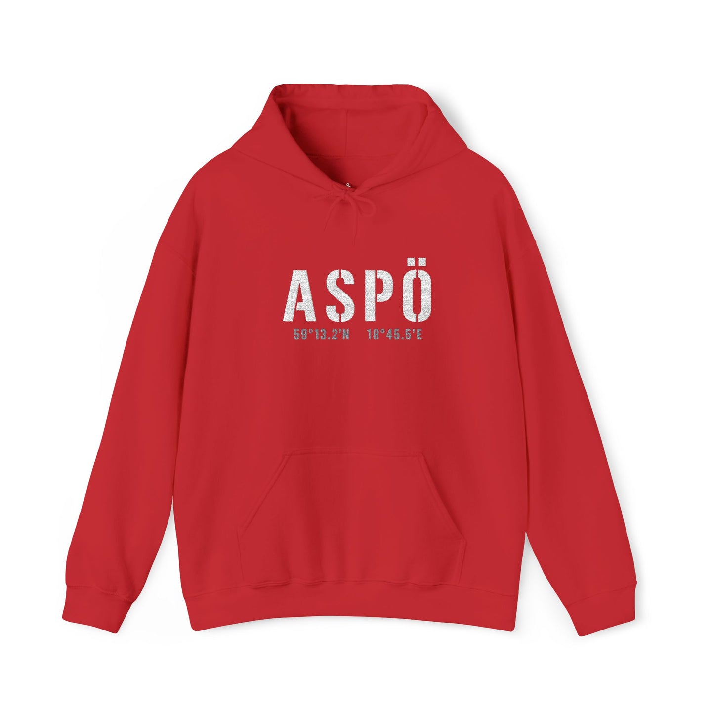 Aspö koordinat hoodie (broderi) (unisex)