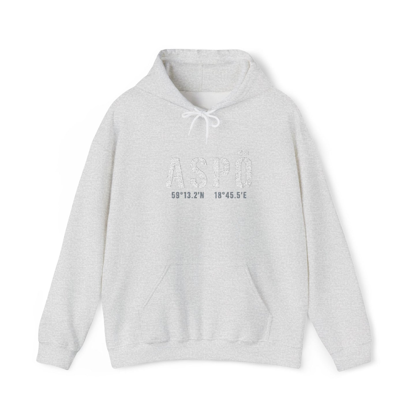 Aspö koordinat hoodie (broderi) (unisex)