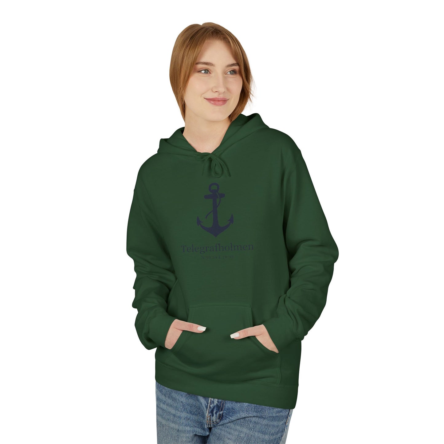 Telegrafholmen ankar hoodie (unisex)