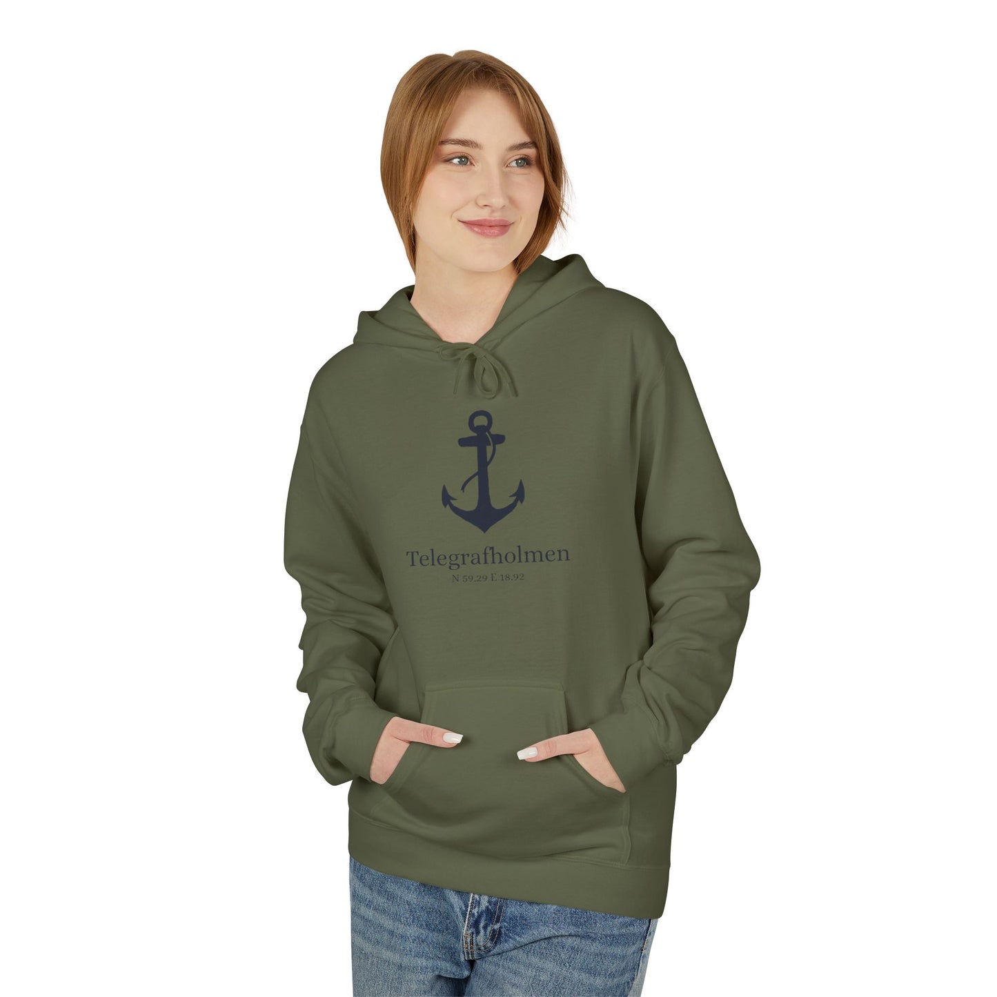 Telegrafholmen ankar hoodie (unisex)