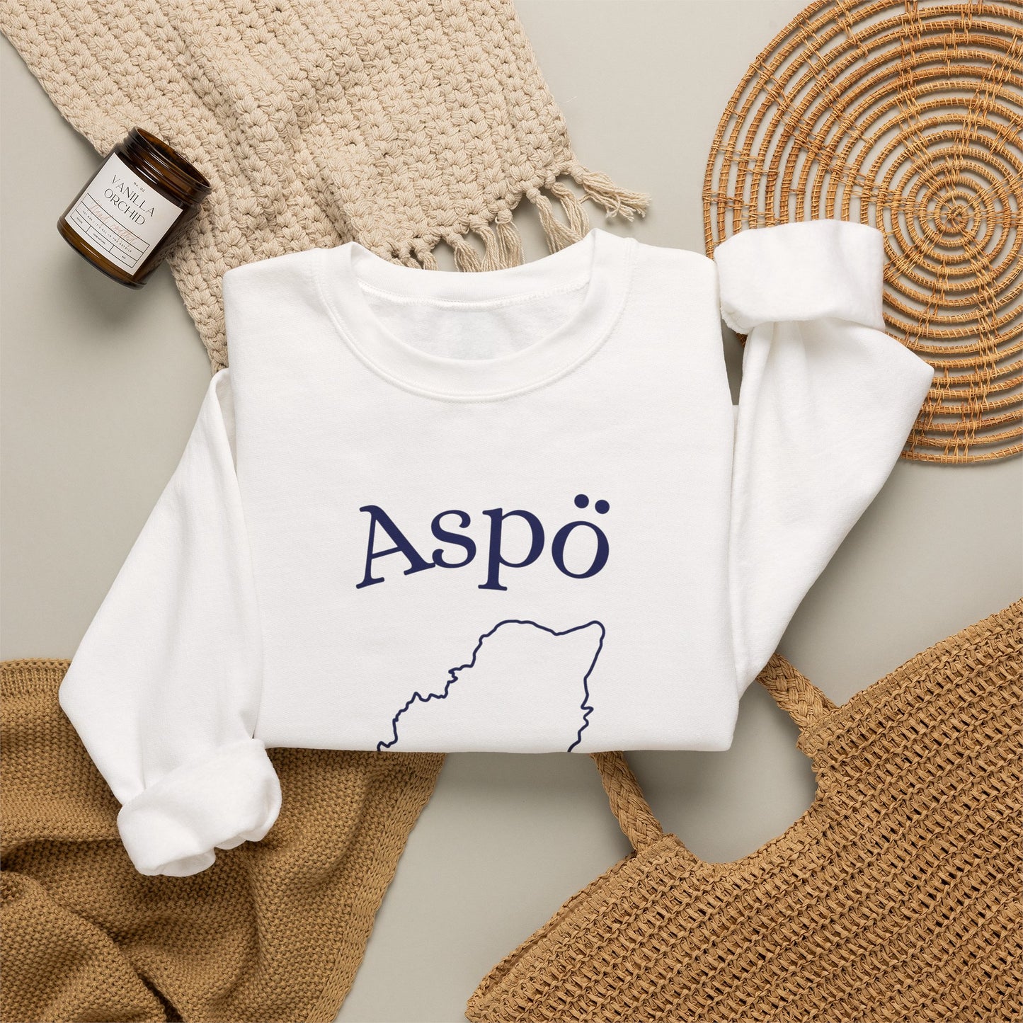 Aspö kontur tjocktröja (unisex)