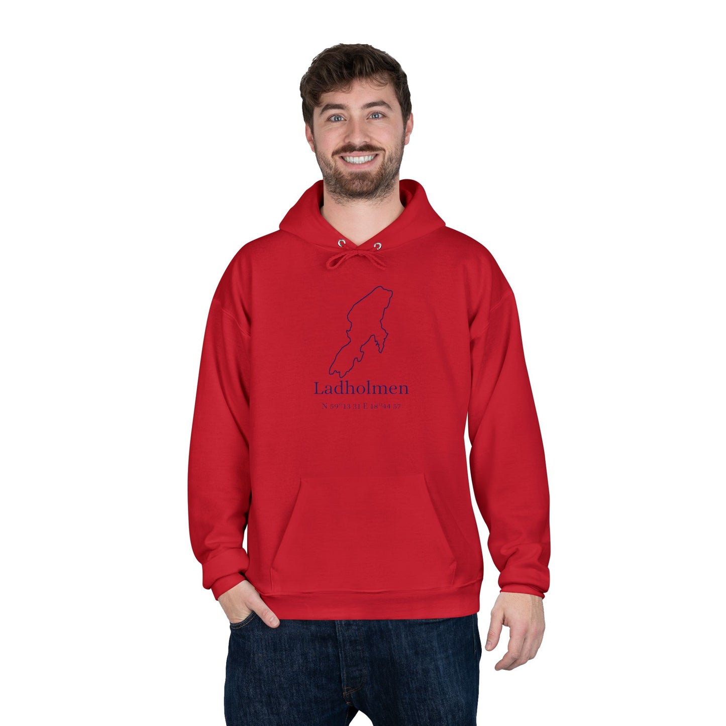 Ladholmen kontur hoodie (unisex)