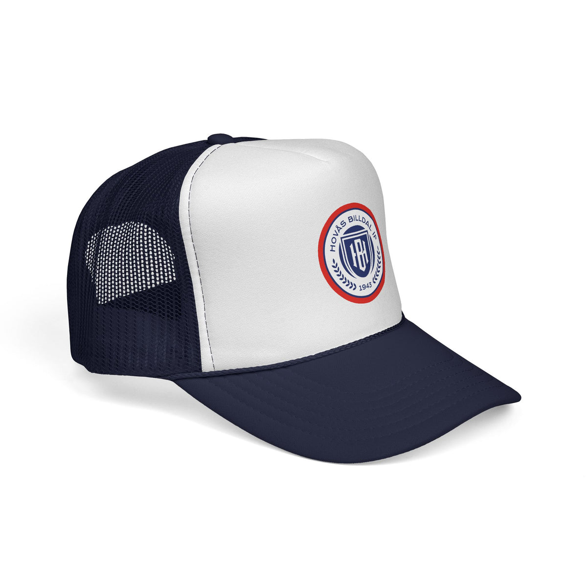 Retro Shield Trucker Cap — Vintage Badge Mesh Baseball Hat